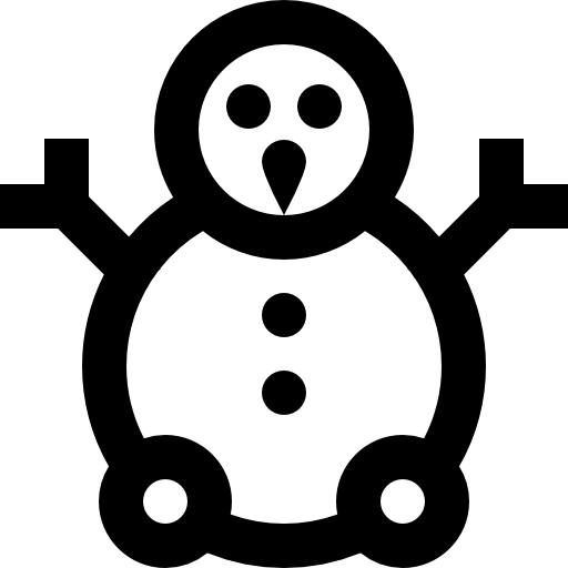monigote de nieve Super Basic Straight Outline icono