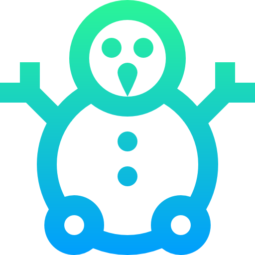 monigote de nieve Super Basic Straight Gradient icono