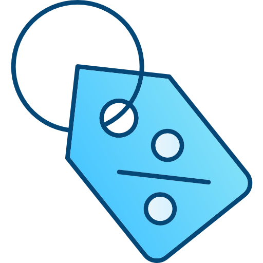 etiqueta de precio Cubydesign Blue icono