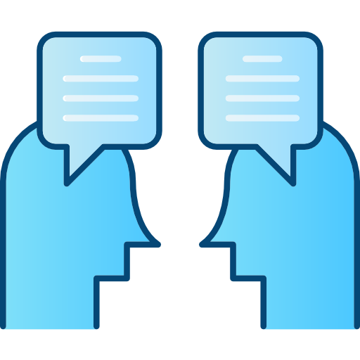 Discussion Cubydesign Blue icon