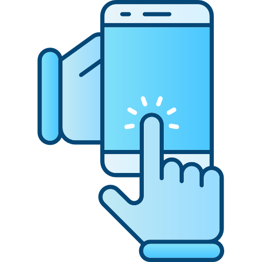 Smartphone Cubydesign Blue icon