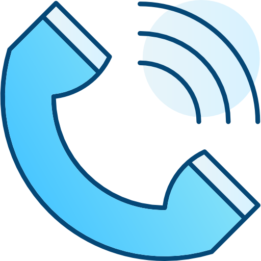 llamada telefónica Cubydesign Blue icono