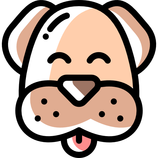 Dog Detailed Rounded Color Omission icon