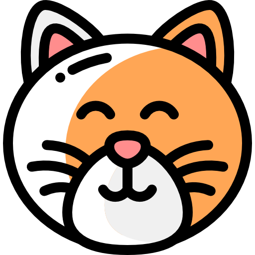Cat Detailed Rounded Color Omission icon