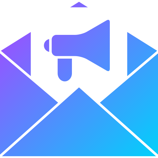marketing e-mailowy Generic gradient fill ikona
