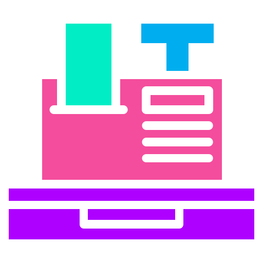 caja registradora Generic color fill icono