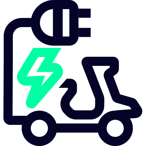 Electric motorcycle Generic color outline icon