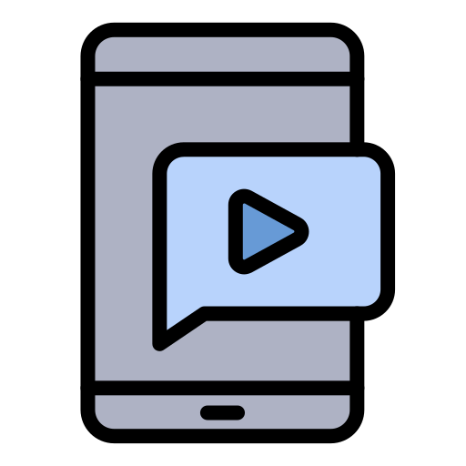 vídeo móvil Generic color lineal-color icono