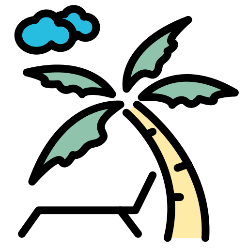 Île tropicale Generic color lineal-color Icône