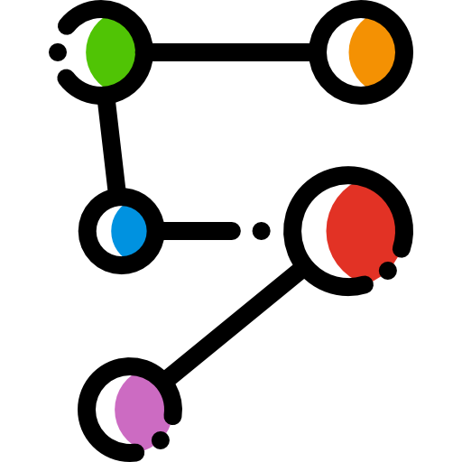 cząsteczka Detailed Rounded Color Omission ikona