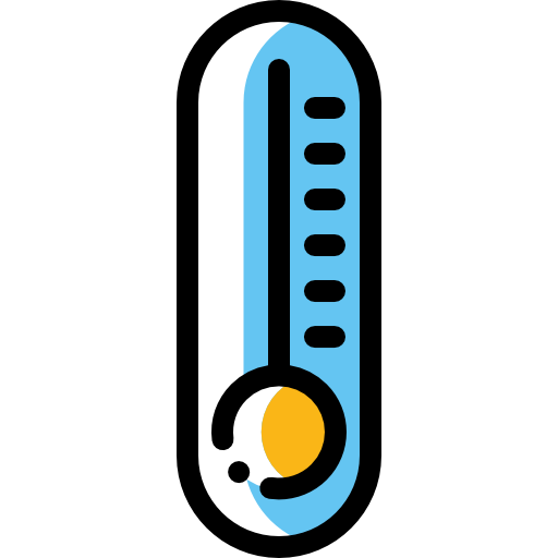 Thermometer Detailed Rounded Color Omission icon