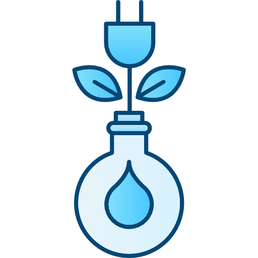 Green energy Cubydesign Blue icon