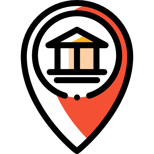 Location Detailed Rounded Color Omission icon