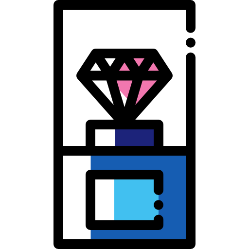 Diamond Detailed Rounded Color Omission icon