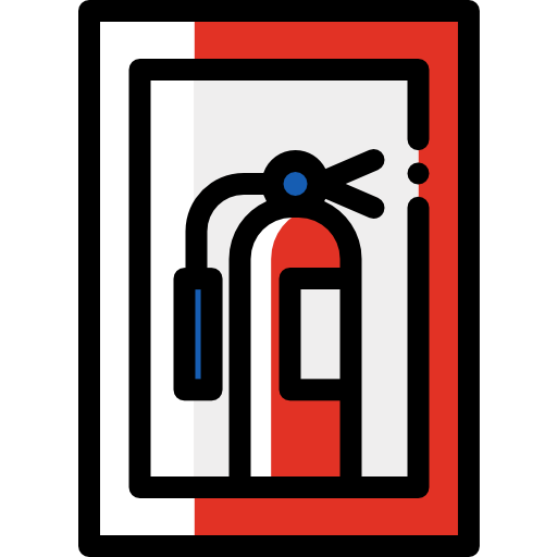 Fire extinguisher Detailed Rounded Color Omission icon
