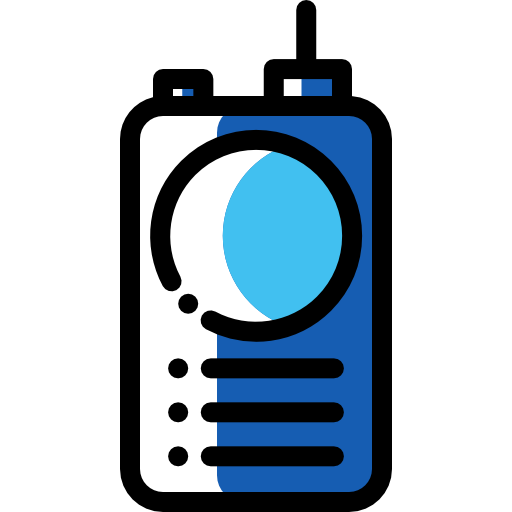 Walkie talkie Detailed Rounded Color Omission icon