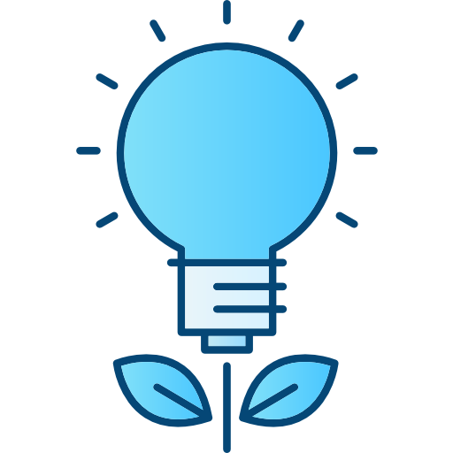 Bulb Cubydesign Blue icon