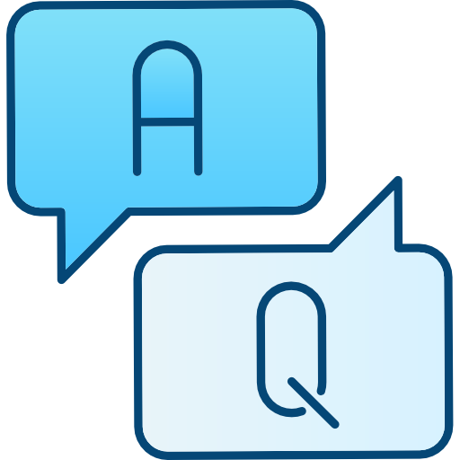 Questions Cubydesign Blue icon