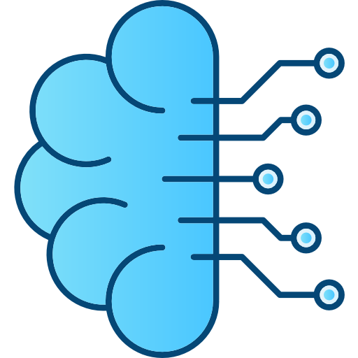 inteligencia artificial Cubydesign Blue icono