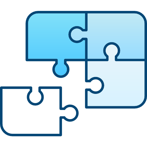 Puzzle Cubydesign Blue icon