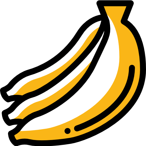 Banana Detailed Rounded Color Omission icon