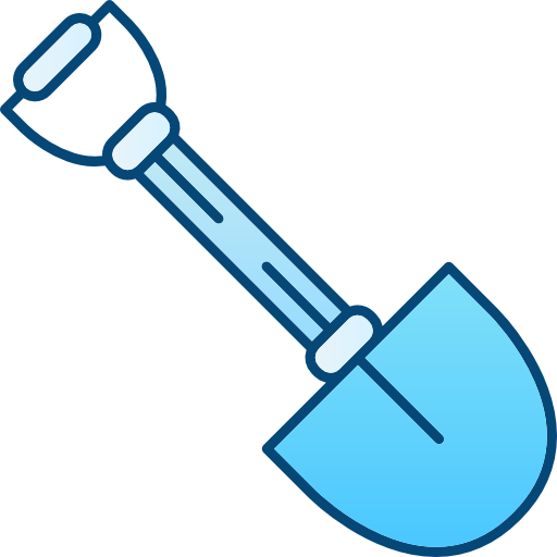 Shovel Cubydesign Blue icon
