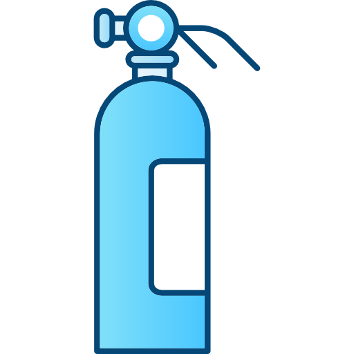 Extinguisher Cubydesign Blue icon