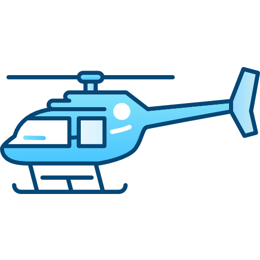 헬리콥터 Cubydesign Blue icon