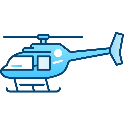 hubschrauber Cubydesign Blue icon