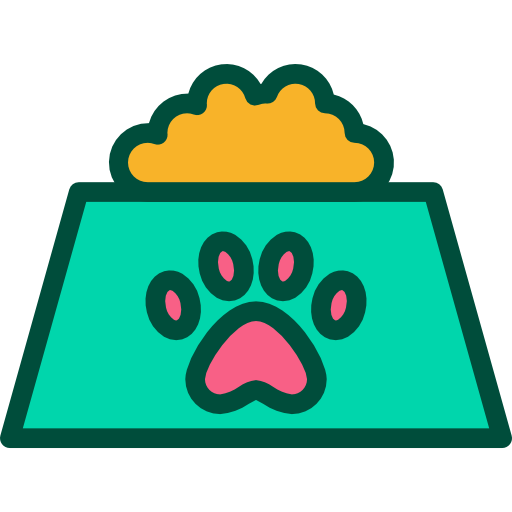 voerbak voor huisdieren Berkahicon Lineal Color icoon