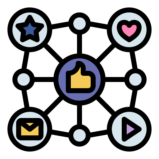 ソーシャルメディアネットワーク Generic color lineal-color icon