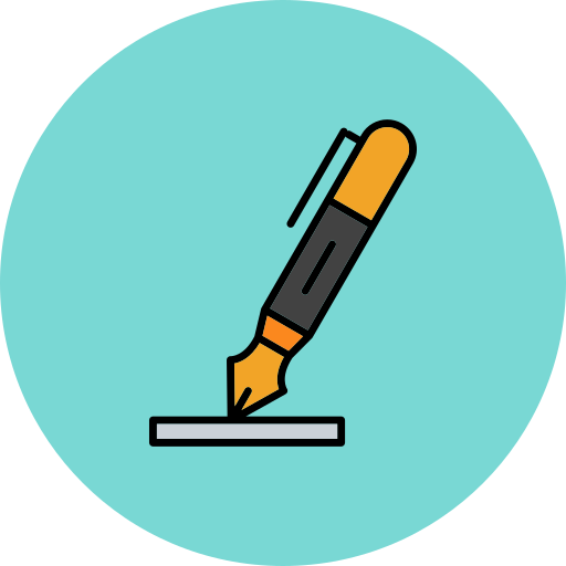 atramentowy długopis Generic color lineal-color ikona