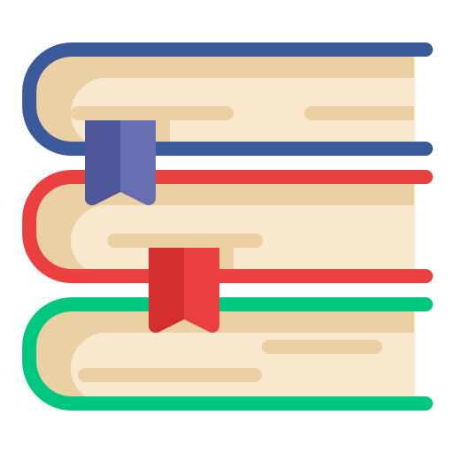 Book stack Generic color fill icon