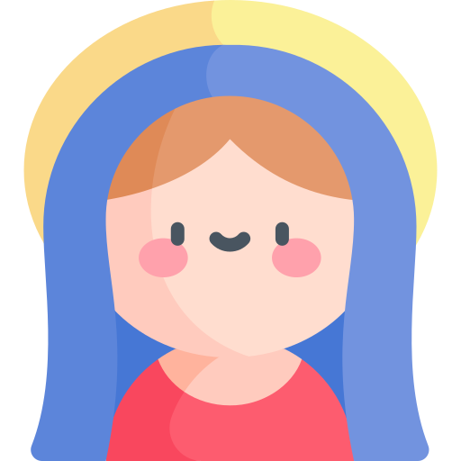 virgen maría Kawaii Flat icono