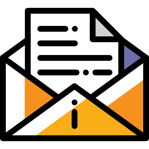 email Detailed Rounded Color Omission icon