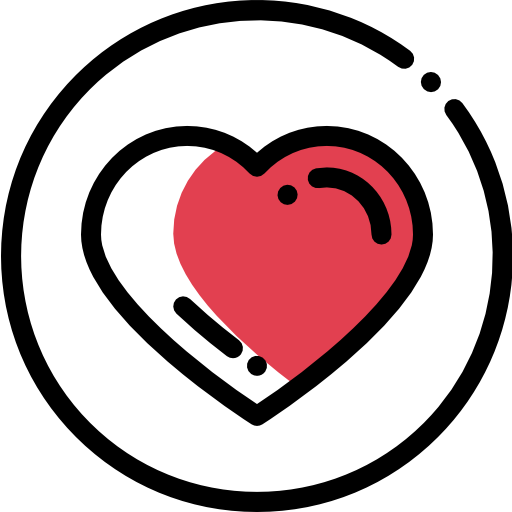 心臓 Detailed Rounded Color Omission icon