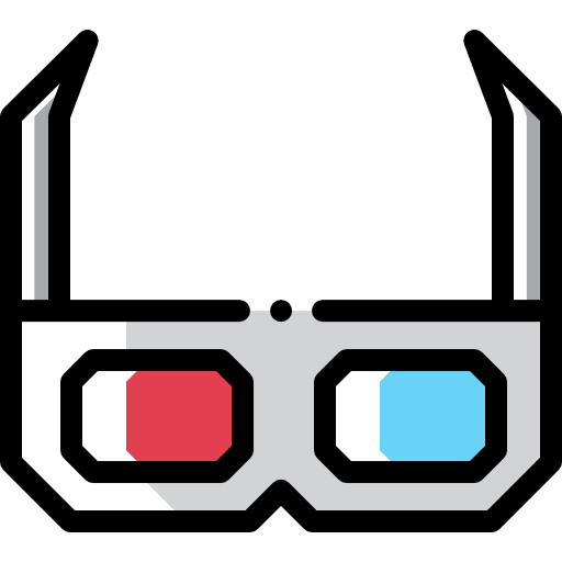 3d-brille Detailed Rounded Color Omission icon