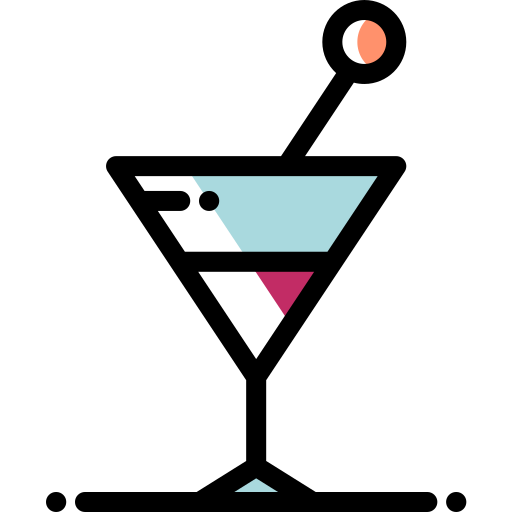 cocktail Detailed Rounded Color Omission icon