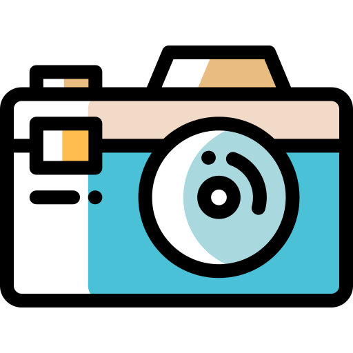 Camera Detailed Rounded Color Omission icon
