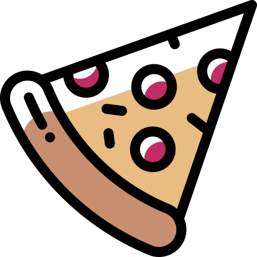 pizza Detailed Rounded Color Omission icon