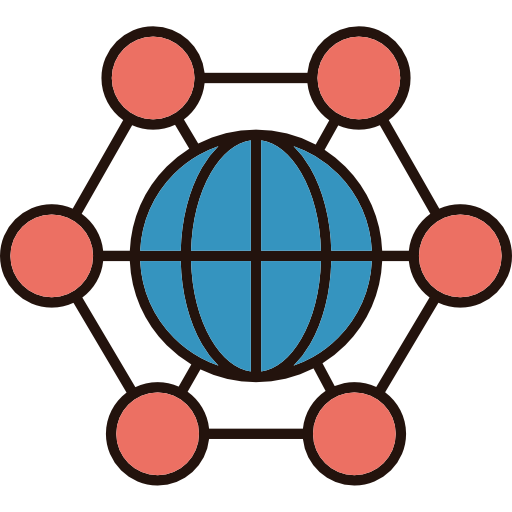 Network Cubydesign Lineal Color  icon