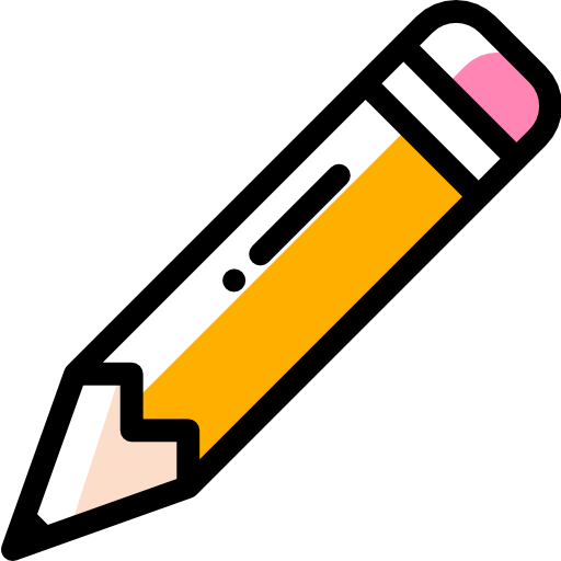 Pencil Detailed Rounded Color Omission icon