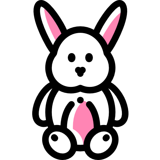 Bunny Detailed Rounded Color Omission icon