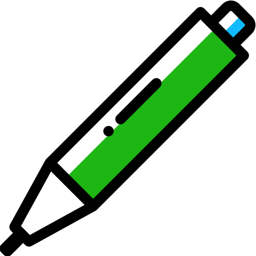 Pen Detailed Rounded Color Omission icon