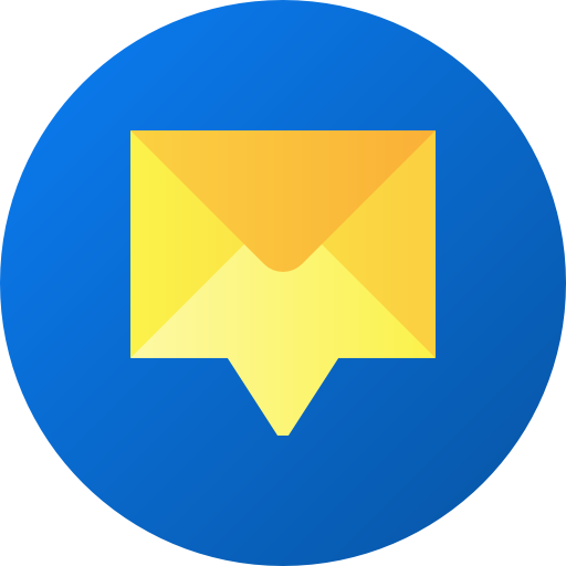 e-mail Flat Circular Gradient icona