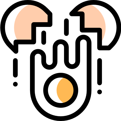 계란 Detailed Rounded Color Omission icon