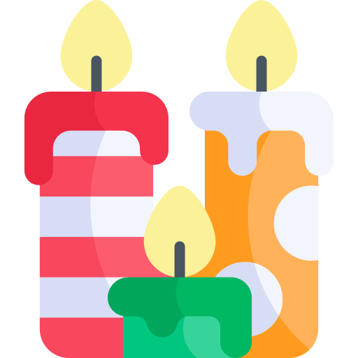 velas Kawaii Flat icono