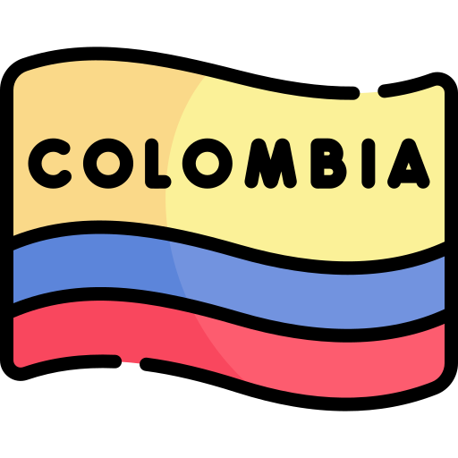 Colombia Kawaii Lineal color icon