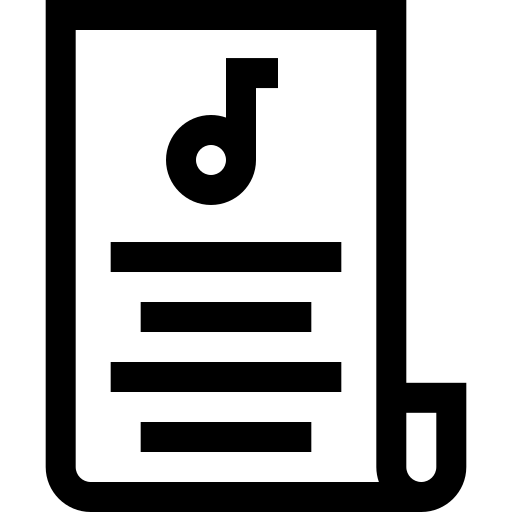 chanson Basic Straight Lineal Icône