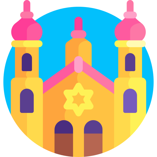 Synagogue Detailed Flat Circular Flat icon